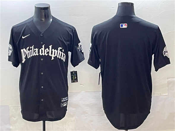 Custom Philadelphia Phillies black jersey
