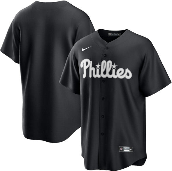 Custom Philadelphia Phillies black Lights Out jersey