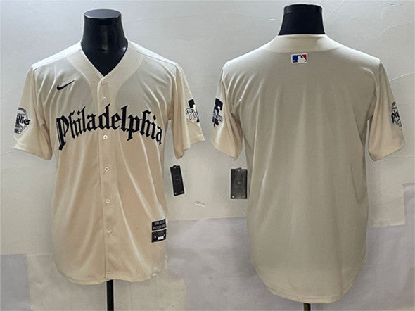 Custom Philadelphia Phillies cream jersey