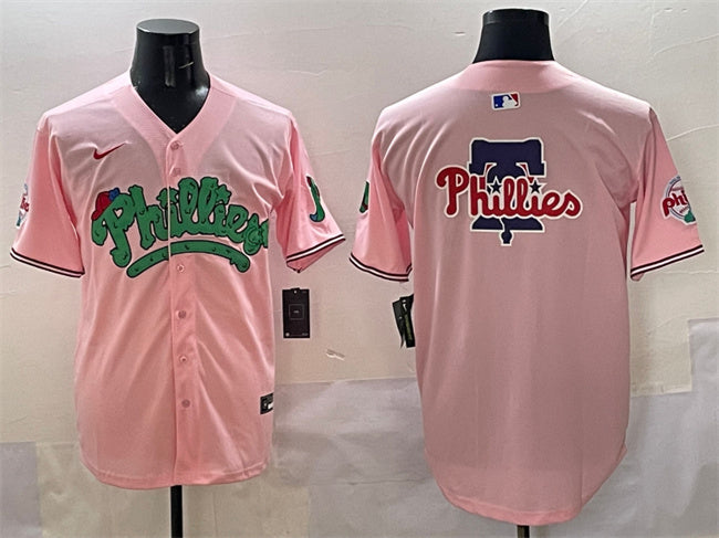 Team Big Logo Philadelphia Phillies pink jersey