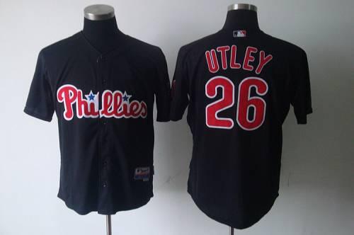 Chase Utley Philadelphia Phillies black jersey