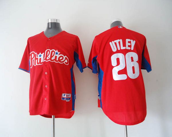 Chase Utley Philadelphia Phillies red jersey