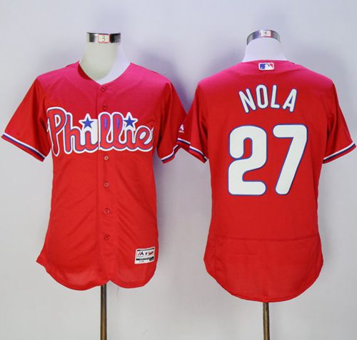Aaron Nola Philadelphia Phillies red Authentic jersey