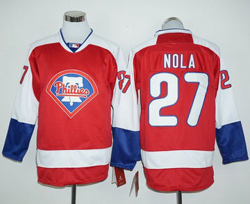 Aaron Nola Philadelphia Phillies red jersey