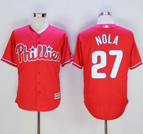 Aaron Nola Philadelphia Phillies red jersey