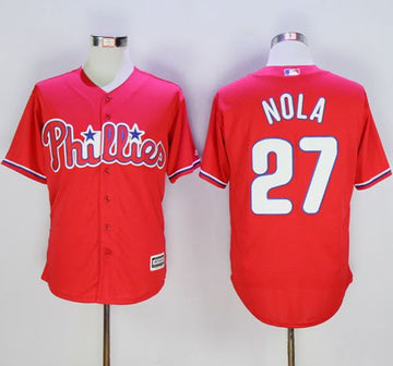 Aaron Nola Philadelphia Phillies red jersey