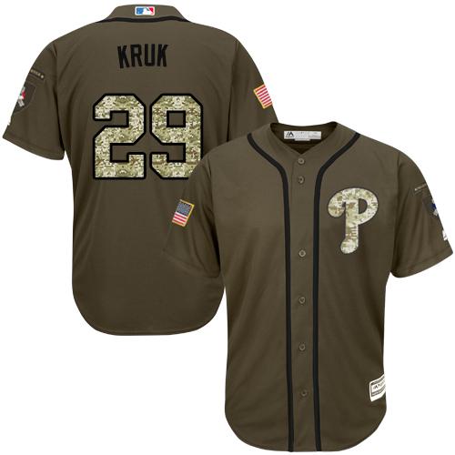 John Kruk Philadelphia Phillies green Salute To Service jersey
