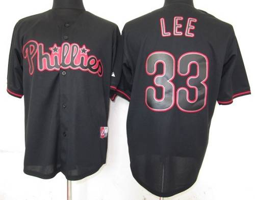 Cliff Lee Philadelphia Phillies black Fashion jersey