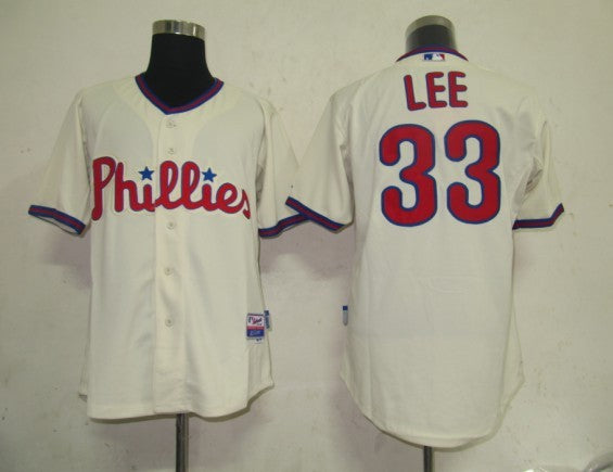 Cliff Lee Philadelphia Phillies cream jersey