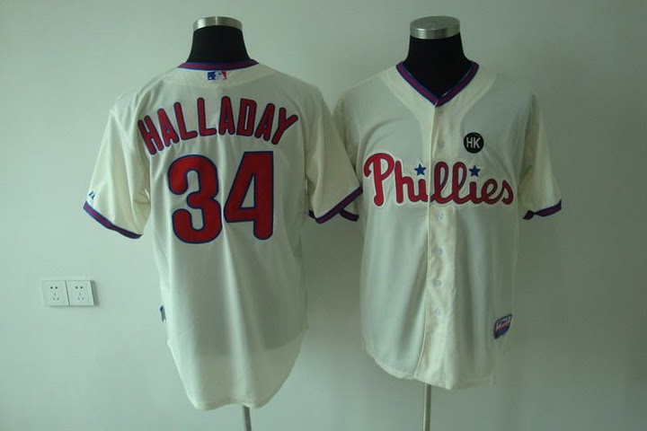 Roy Halladay Philadelphia Phillies cream jersey