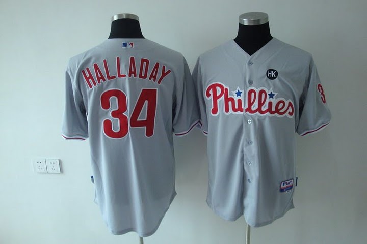 Roy Halladay Philadelphia Phillies grey jersey