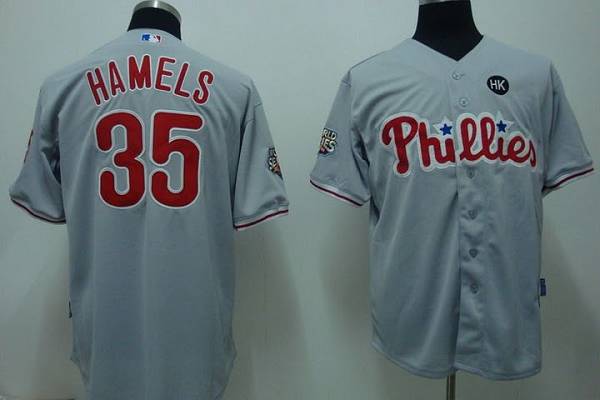 Colbert Hamels Philadelphia Phillies grey jersey