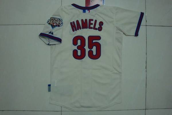 Cole Hamels Philadelphia Phillies cream jersey
