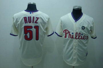 Carlos Ruiz Philadelphia Phillies cream jersey