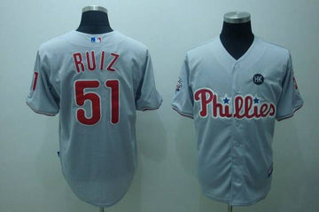 Carlos Ruiz Philadelphia Phillies grey jersey
