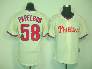 Jonathan Papelbon Philadelphia Phillies cream jersey