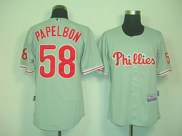 Jonathan Papelbon Philadelphia Phillies grey jersey
