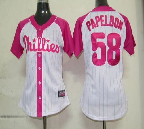 Jonathan Papelbon Philadelphia Phillies white-pink Fashion jersey