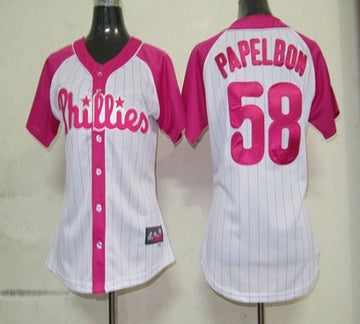 Jonathan Papelbon Philadelphia Phillies white-pink Fashion jersey