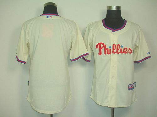 Custom Philadelphia Phillies cream jersey