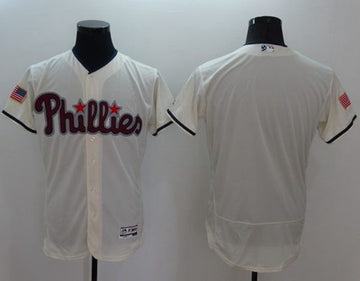 Custom Philadelphia Phillies cream Fashion jersey
