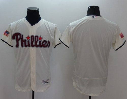 Custom Philadelphia Phillies cream Fashion jersey