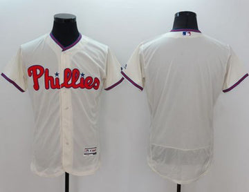 Custom Philadelphia Phillies cream Authentic jersey