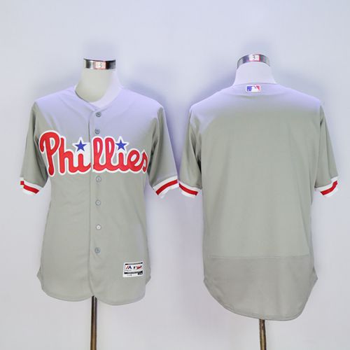 Custom Philadelphia Phillies grey Authentic jersey