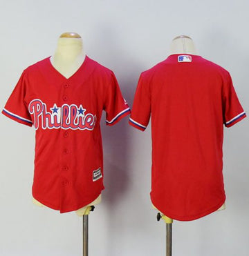 Custom Philadelphia Phillies red Alternate jersey