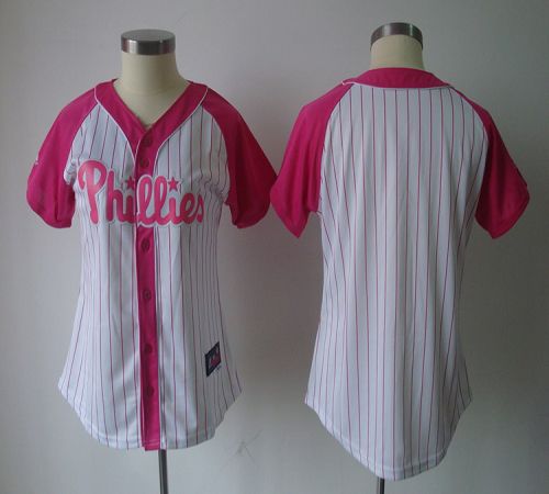 Custom Philadelphia Phillies white-pink Fashion jersey