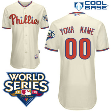 Custom Philadelphia Phillies cream Authentic jersey