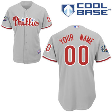 Custom Philadelphia Phillies grey Authentic jersey