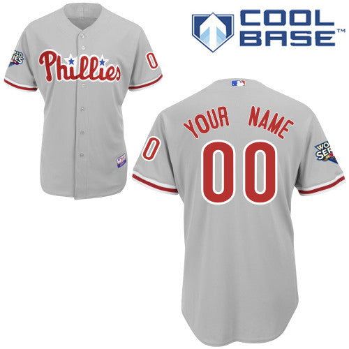 Custom Philadelphia Phillies grey Authentic jersey