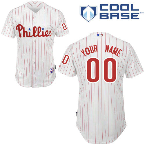 Custom Philadelphia Phillies white Authentic jersey