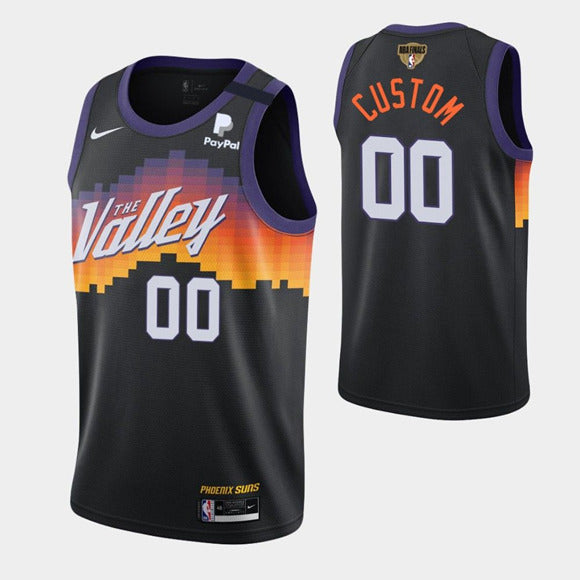 Custom Phoenix Suns black City Edition jersey