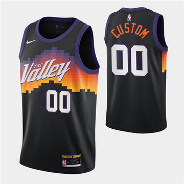 Custom Phoenix Suns black City Edition jersey