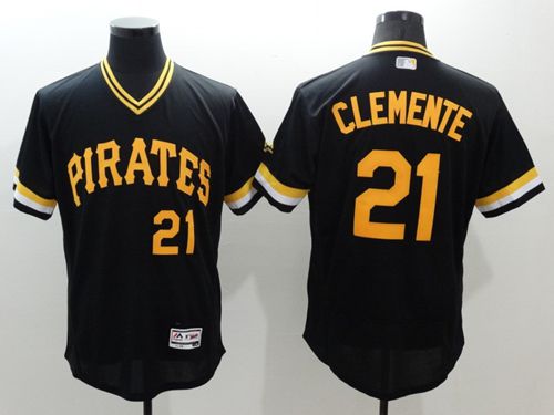 Roberto Clemente Pittsburgh Pirates black Authentic jersey