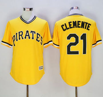 Roberto Clemente Pittsburgh Pirates gold jersey