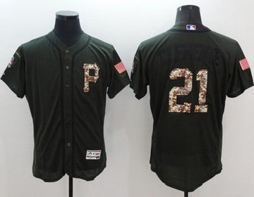 Roberto Clemente Pittsburgh Pirates green Salute To Service jersey