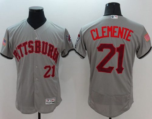 Roberto Clemente Pittsburgh Pirates grey Fashion jersey