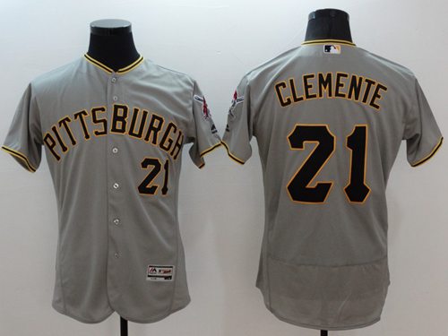 Roberto Clemente Pittsburgh Pirates grey Authentic jersey