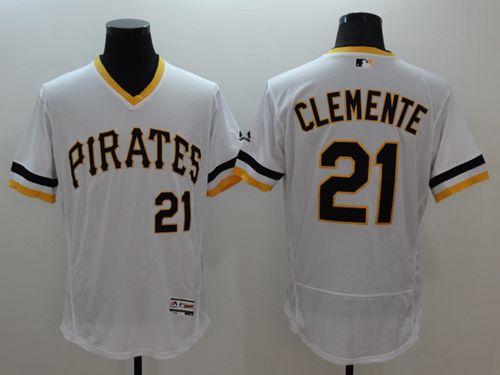 Roberto Clemente Pittsburgh Pirates white Authentic jersey