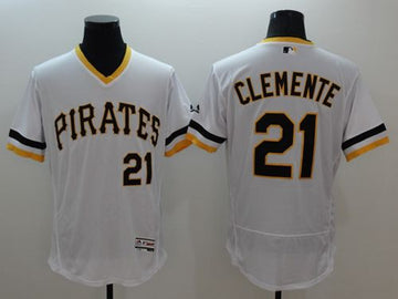 Roberto Clemente Pittsburgh Pirates white Authentic jersey
