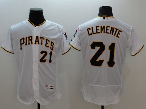 Roberto Clemente Pittsburgh Pirates white Authentic jersey