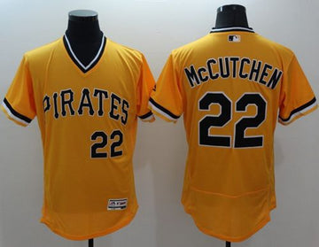 Andrew McCutchen Pittsburgh Pirates gold Authentic jersey
