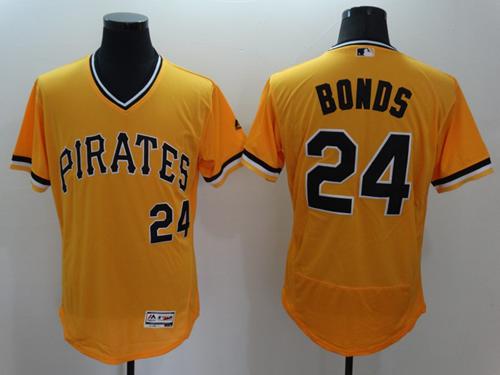 Barry Bonds Pittsburgh Pirates gold Authentic jersey