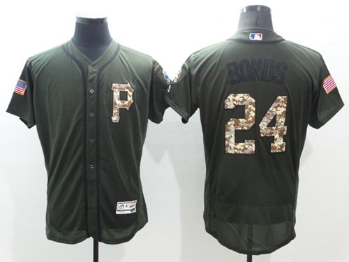 Barry Bonds Pittsburgh Pirates green Salute To Service jersey