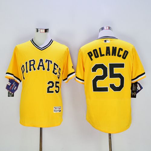 Gregory Polanco Pittsburgh Pirates gold Authentic jersey