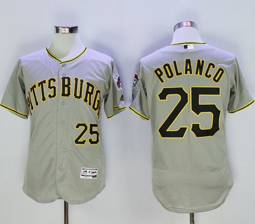 Gregory Polanco Pittsburgh Pirates grey Authentic jersey