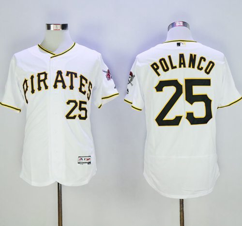 Gregory Polanco Pittsburgh Pirates white Authentic jersey